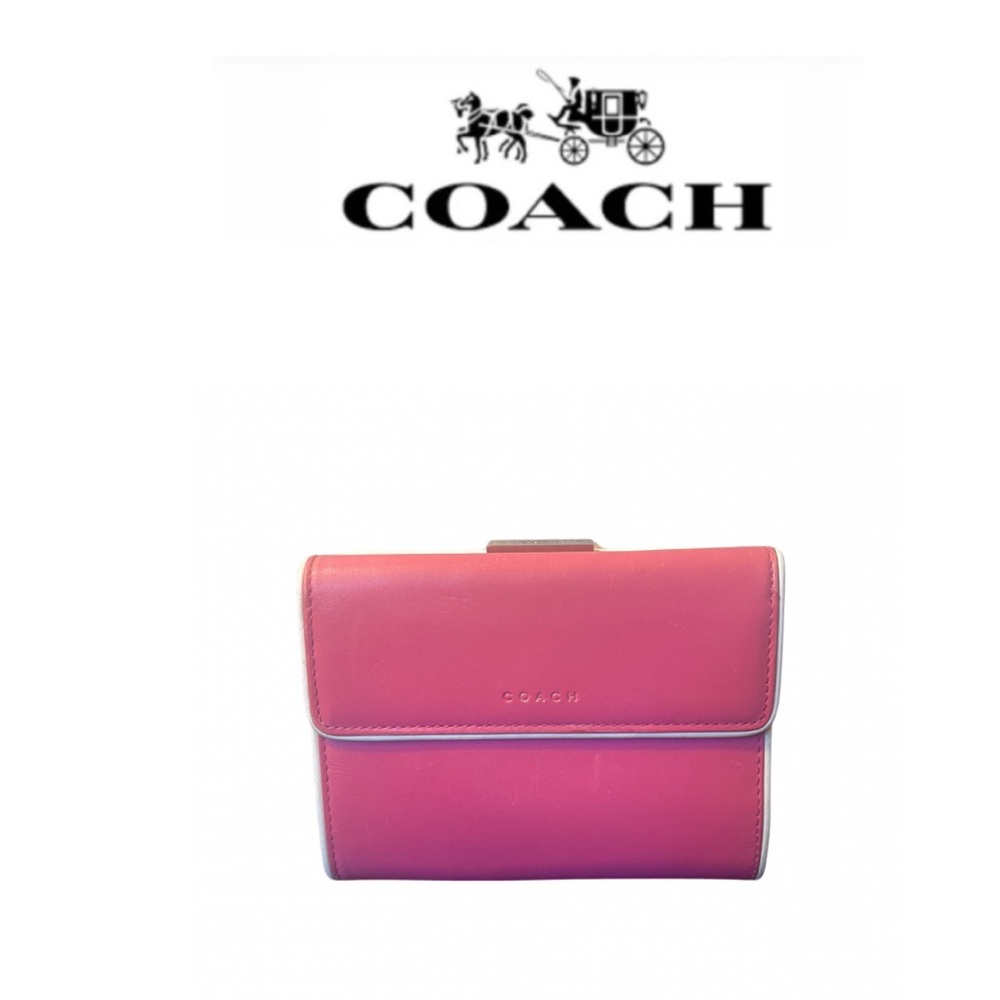 Coach Rose Pink Leather Bifold Wallet